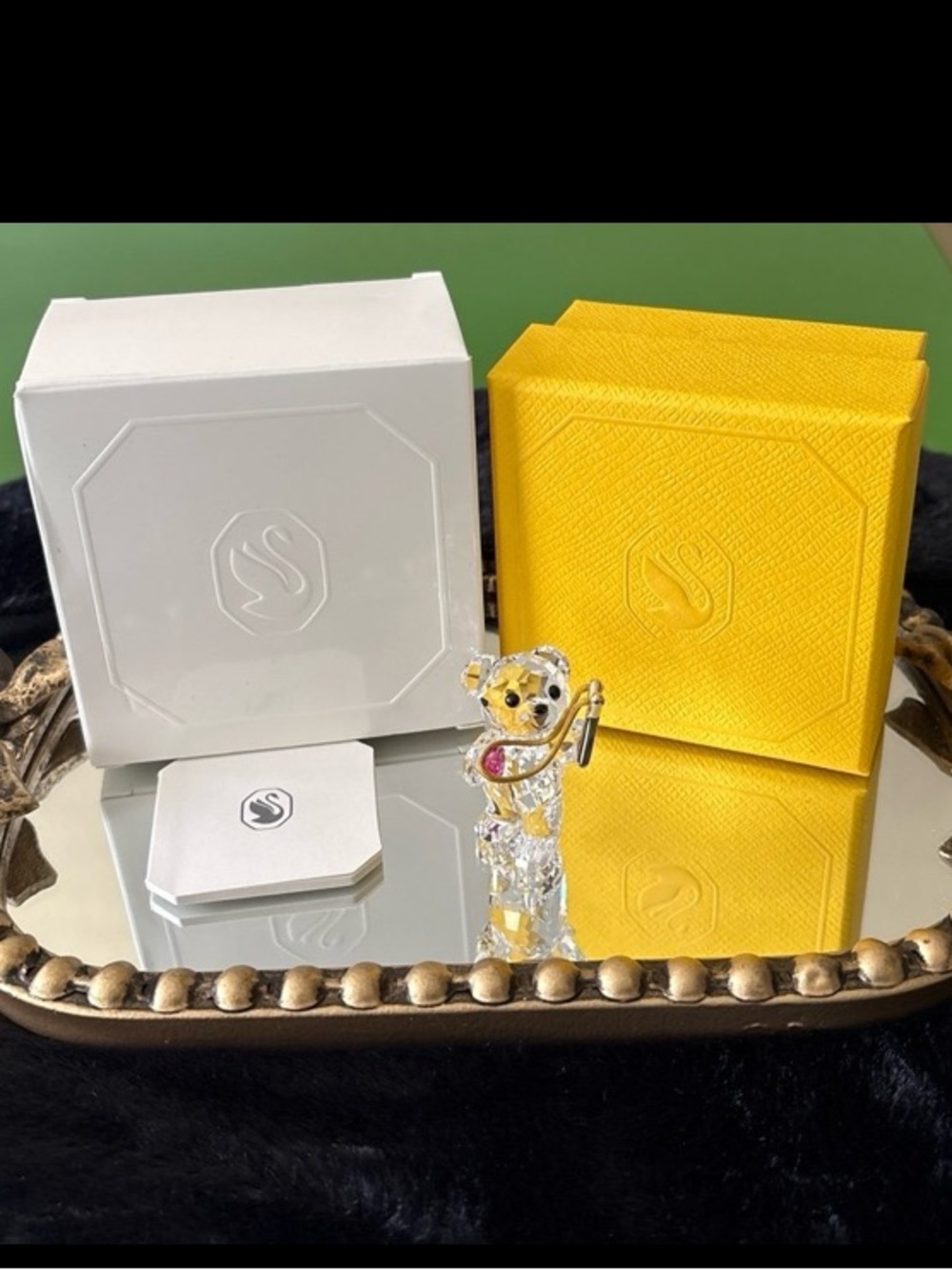 Swarovski Kris Bear "Sending You Love" crystal figurine